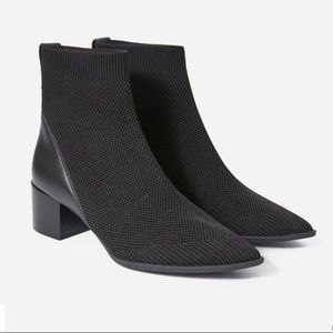 Everlane NWB 7 Boss Boot Reknit Black Sock Ankle Booties